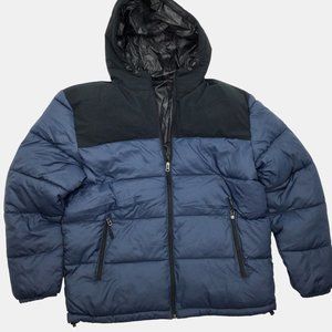 Pga Tour Mens Large Blue Puffer Jacket L Navy Blue And Black Coat